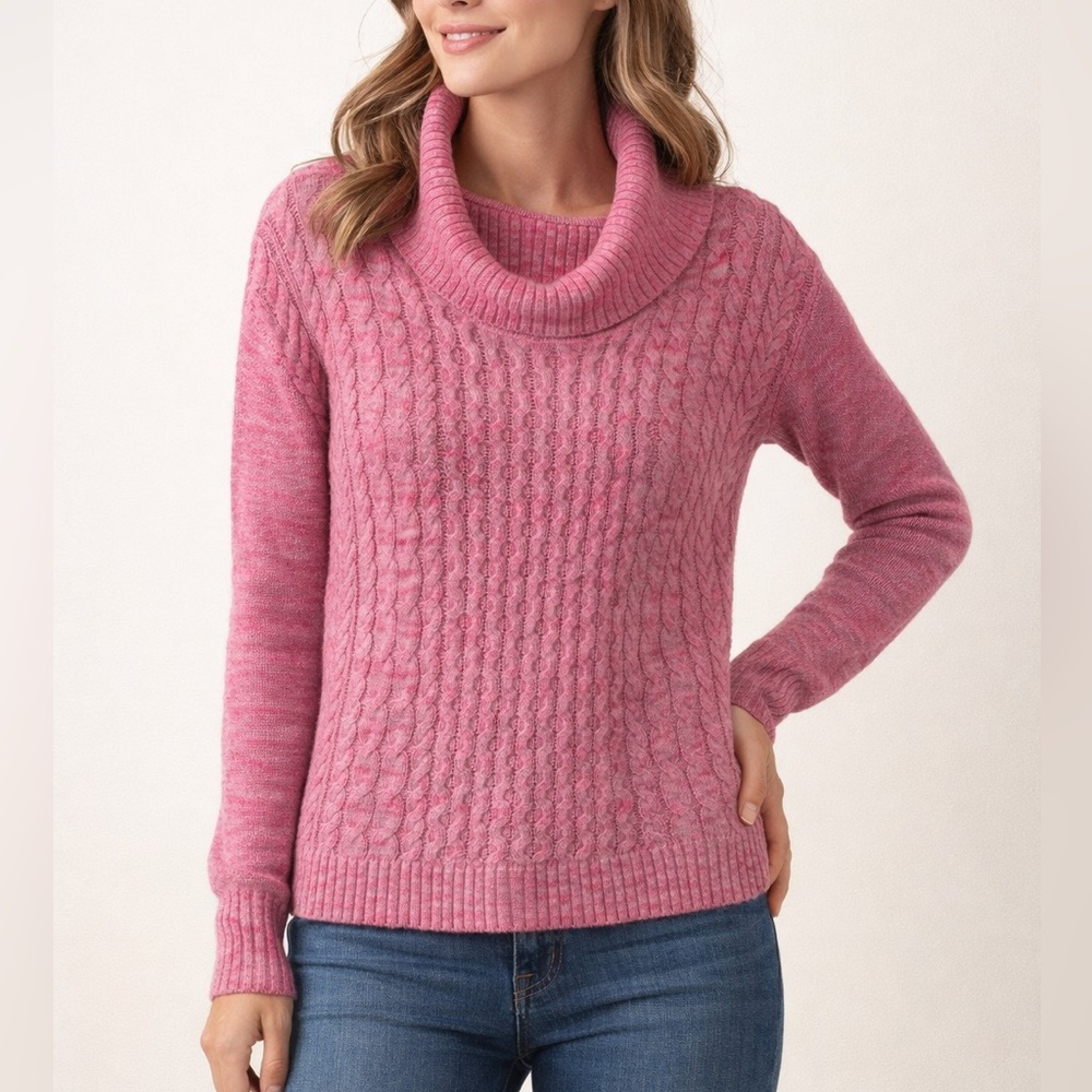 American Eagle Outfitters Pink Cableknit Sweater